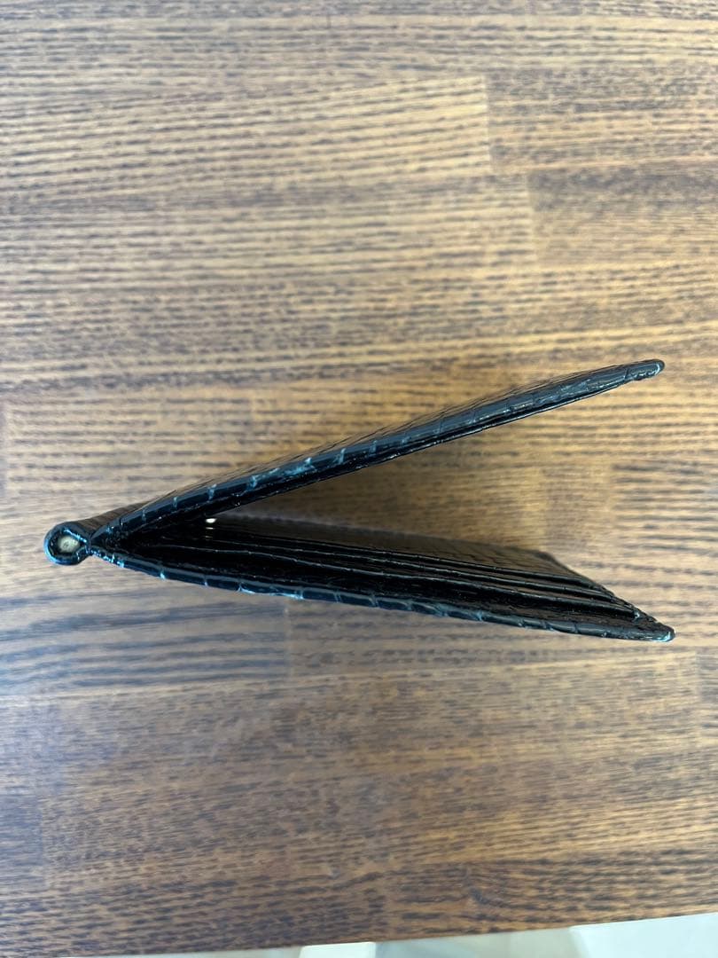 クロコダイル マネークリップ付 二つ折り財布