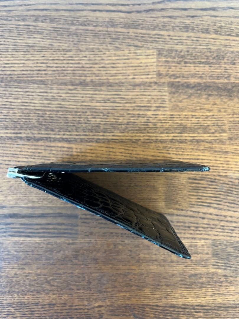 クロコダイル マネークリップ付 二つ折り財布