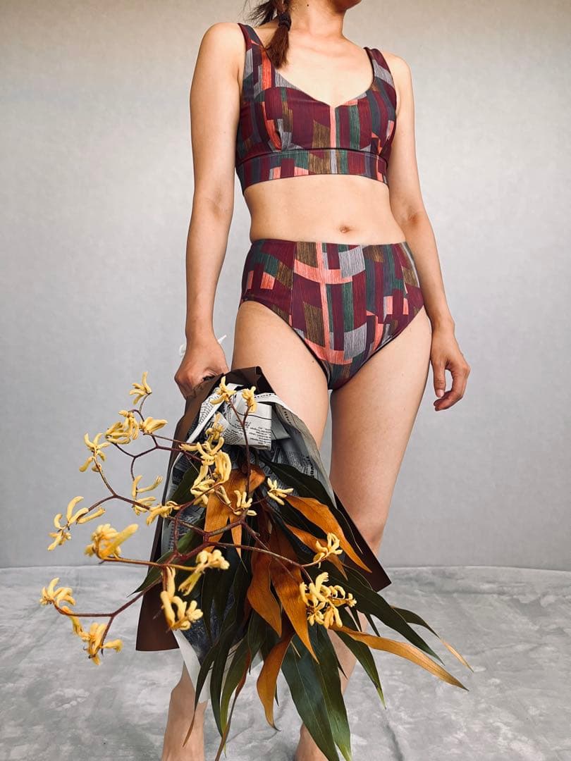 新品Espiegu ビキニsetボルドー［M-L］