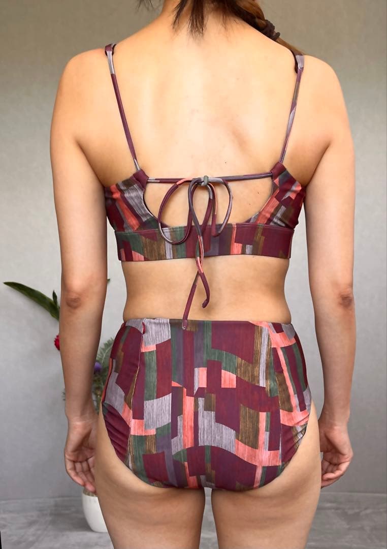 新品Espiegu ビキニsetボルドー［M-L］