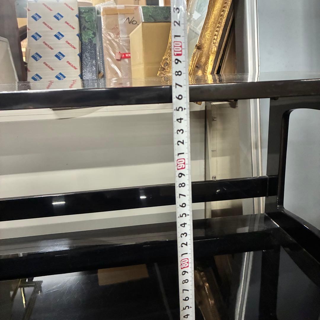 漆塗り 日本風情漂う上品な茶棚(飾り棚、収納棚、戸棚)