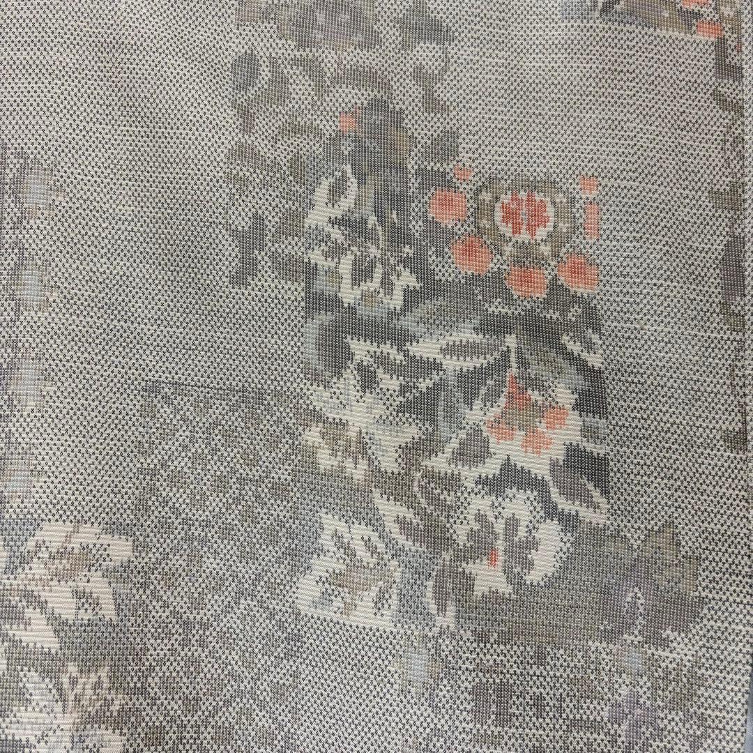 未使用近い　美品　袷　正絹　大島紬　白紬　小紋　フルセット