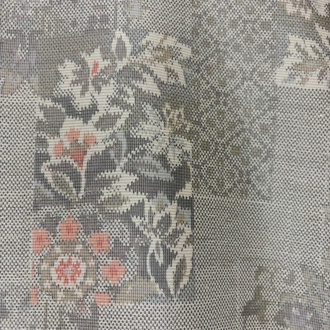 未使用近い　美品　袷　正絹　大島紬　白紬　小紋　フルセット