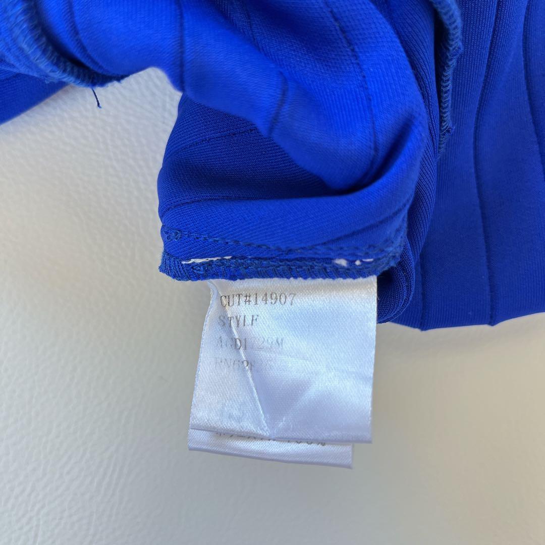 美品✨TADASHI SHOJI プリーツレースドレス ロイヤルブルー　芸能人