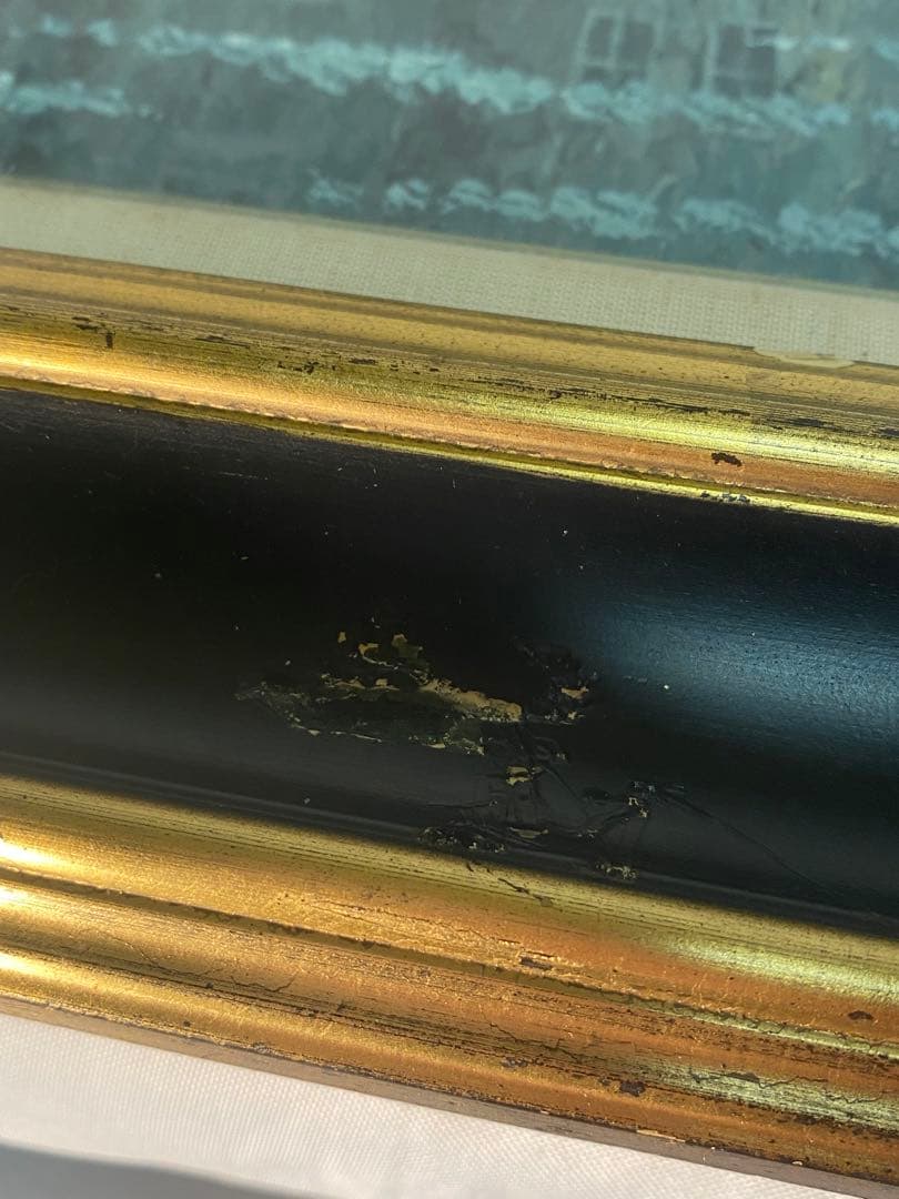 2289❣️水辺の古城　油絵