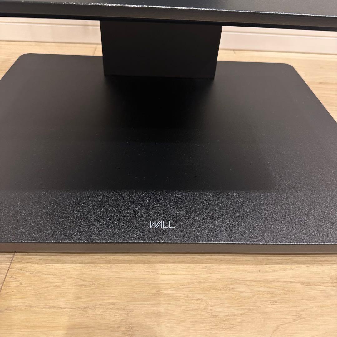 【美品】WALL テレビスタンド ロータイプ 棚板付き ブラック