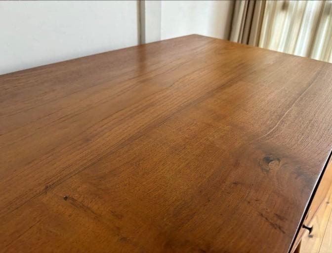 月末セール！北欧ヴィンテージチーク両袖デスク チーク素材　アンティーク書斎デスク