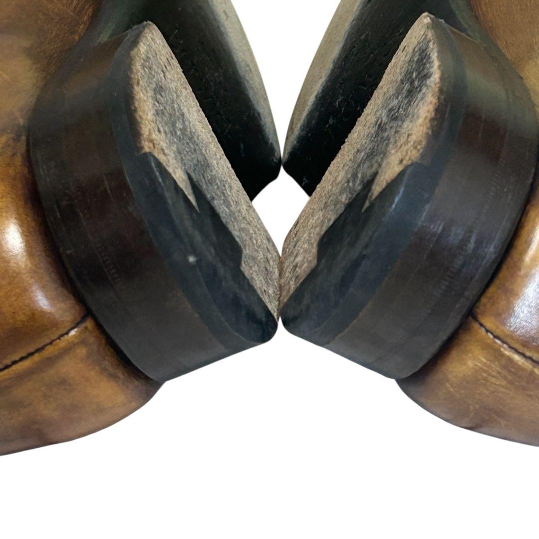 【美品】バーウィック ホールカットシューズ　アンティークブラウン 7.5