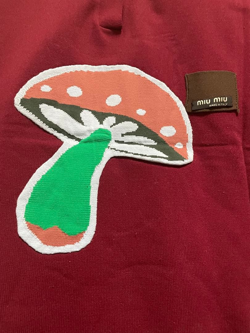 MIU MIU キノコ刺繍 ポロシャツ トップス半袖