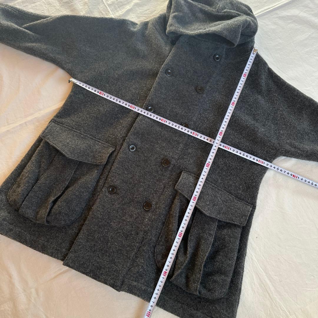 【ORDINARY FITS】ウール　フード付きコート　レディースでも　日本製