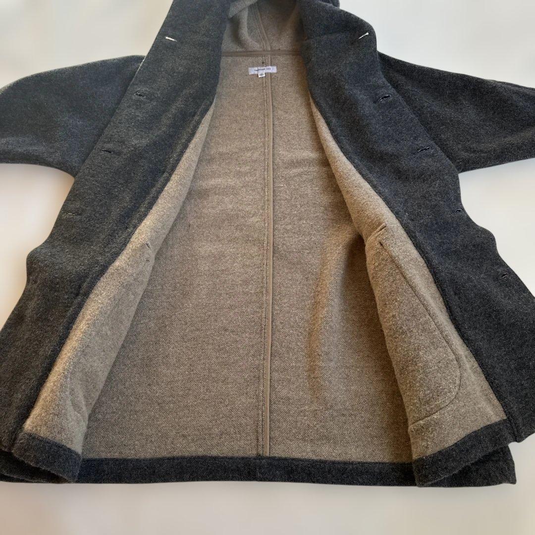 【ORDINARY FITS】ウール　フード付きコート　レディースでも　日本製