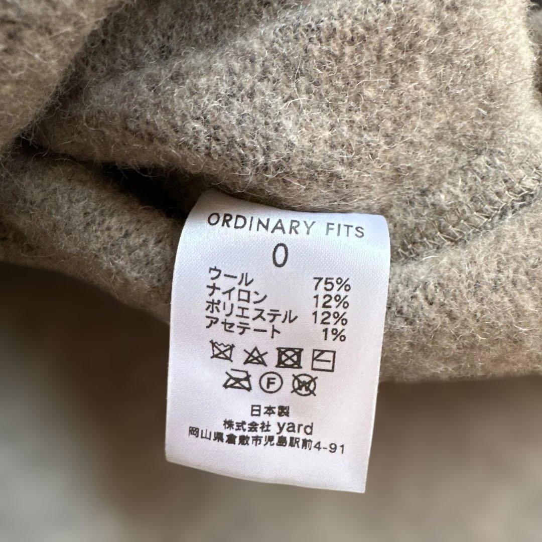 【ORDINARY FITS】ウール　フード付きコート　レディースでも　日本製