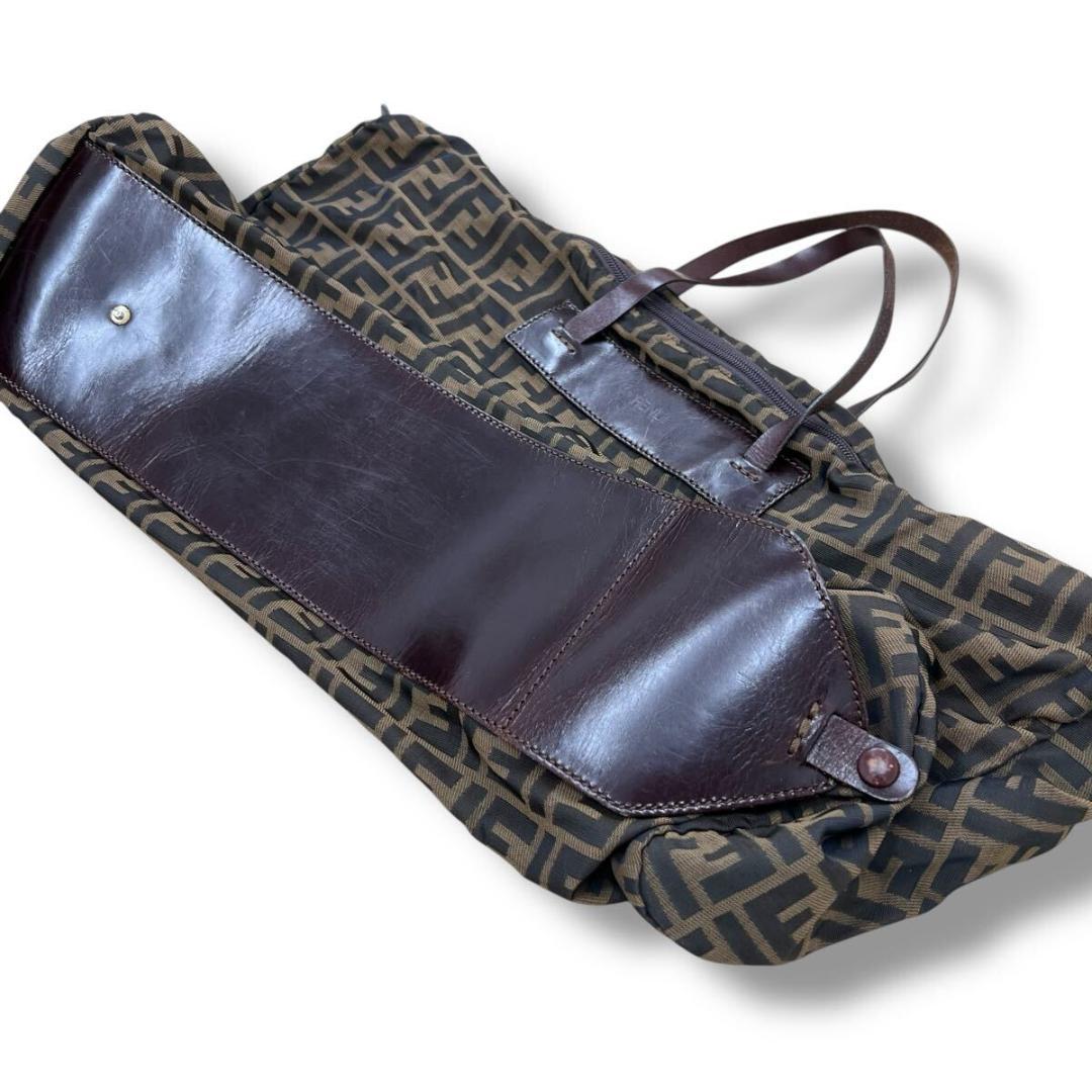 ☆FENDI フェンディ ズッカ キャンバス ボストンバッグ 折りたたみ