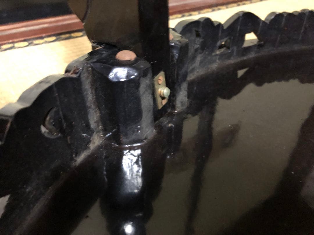 美品！豪華な螺鈿細工の李朝円卓折り畳み式 検古民家李朝家具民芸家具ソバンちゃぶ台