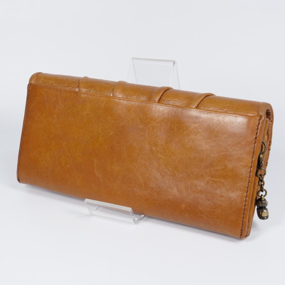 希少美品✨アナスイ 長財布 アンティーク調 鳥・薔薇モチーフ レザー ブラウン