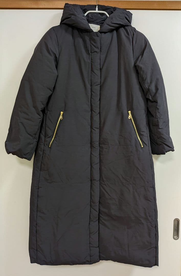 IENA イエナ P/Nフードダウンコート ダウン ロングコート ネイビー 38