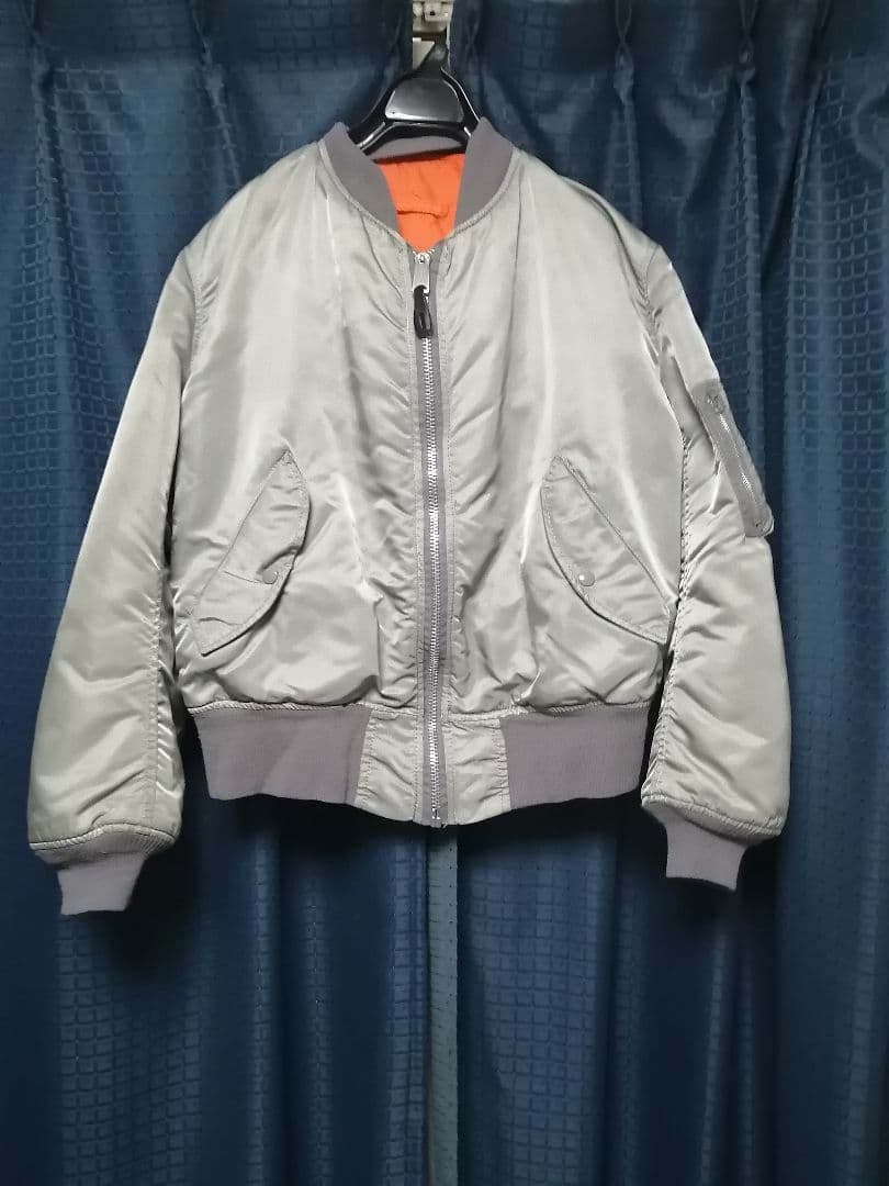 ALPHA MA-1 シルバー　MADE IN USA製　美品