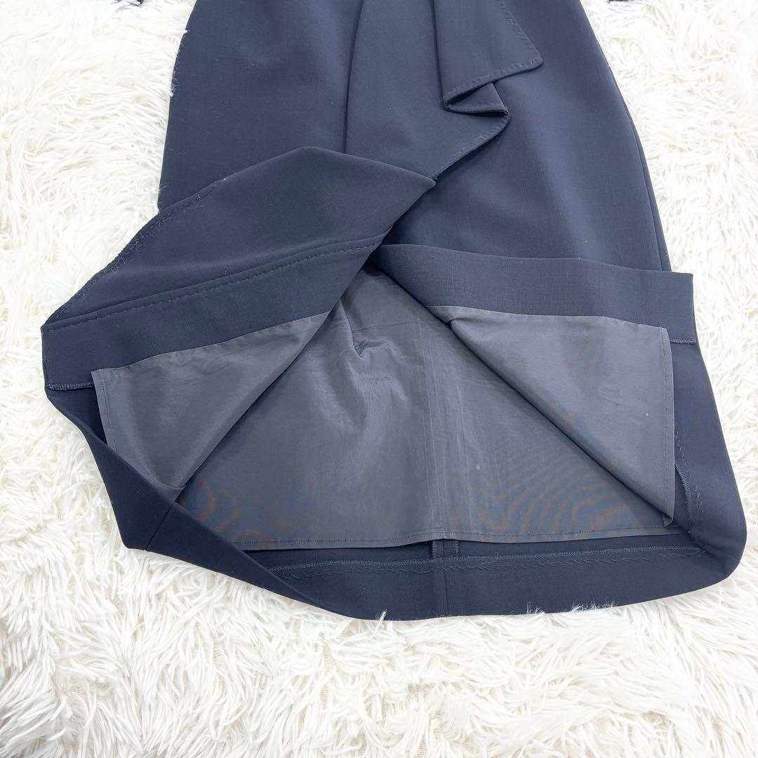 美品　マックスマーラ　白タグ　ロングワンピース　ウール　ベルト付　フォーマル