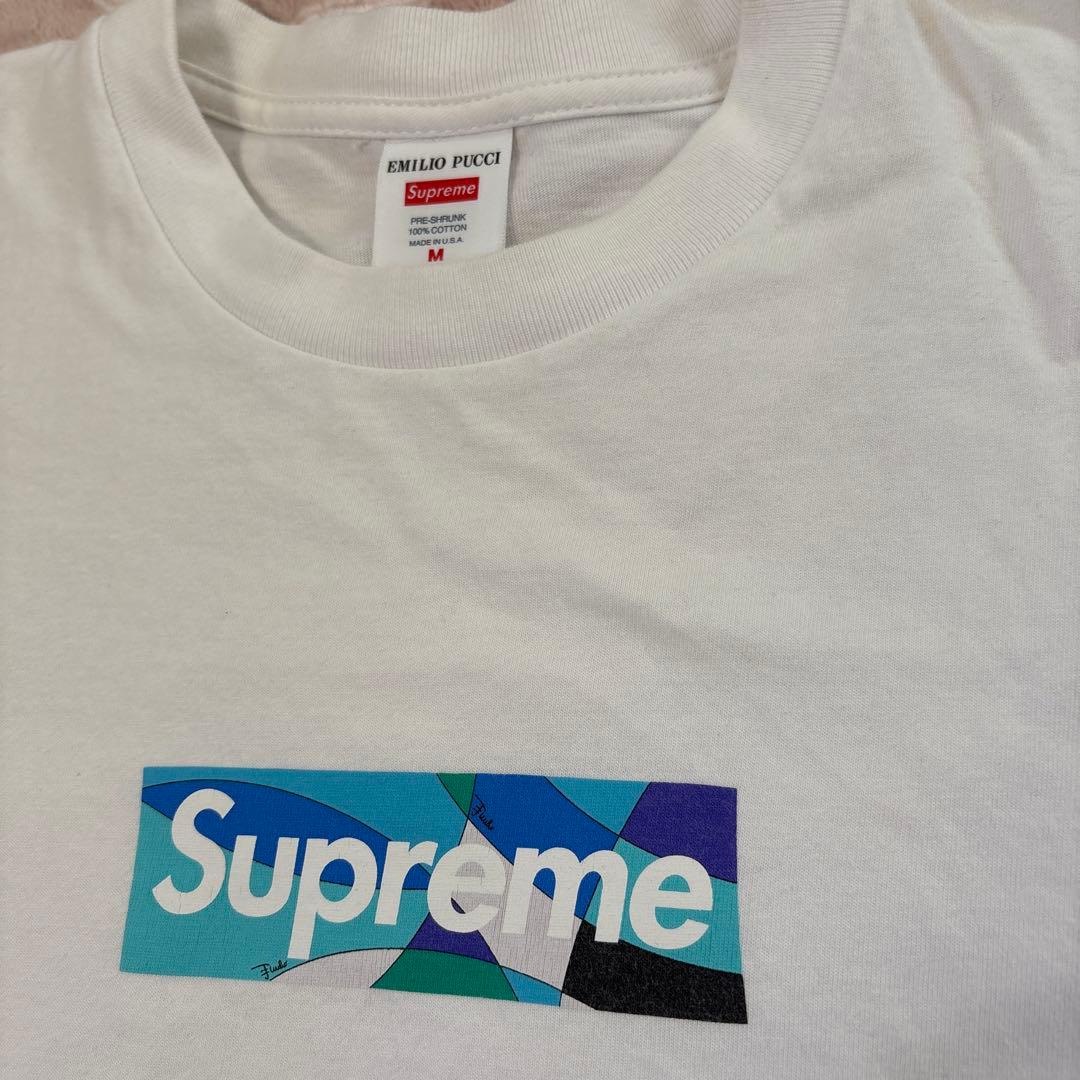Supreme Emilio Pucci コラボ Tシャツ M ホワイト