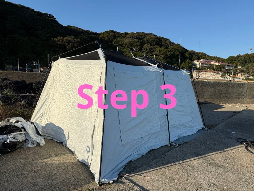 BLACK DOG大型折りたたみキャンプテント定価127600円 5分で組み立て