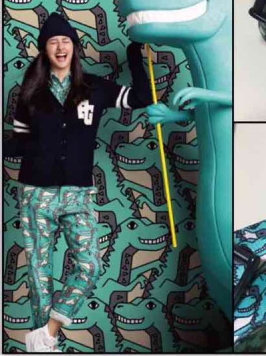 パーリーゲイツ T-REX 総柄プリント パンツ ウールパンツ 新品未使用