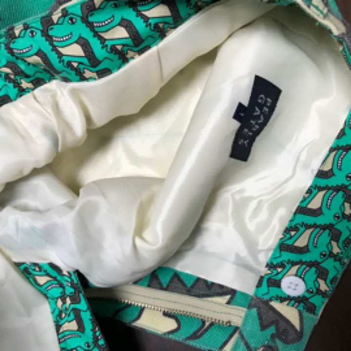 パーリーゲイツ T-REX 総柄プリント パンツ ウールパンツ 新品未使用