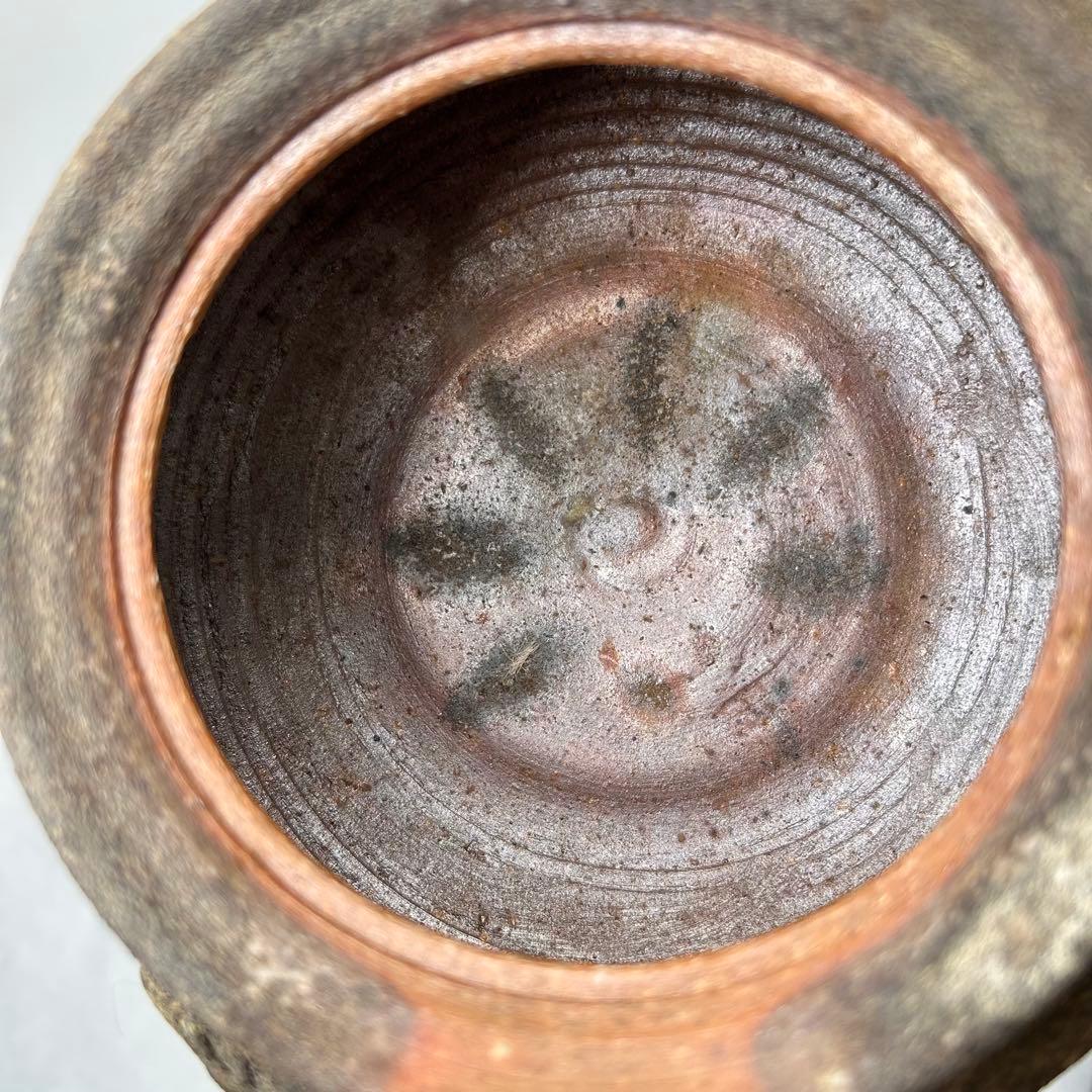 A057時代物　藤原陶斎 造　備前焼　龍鶏細工 香炉　茶道具　古美術品