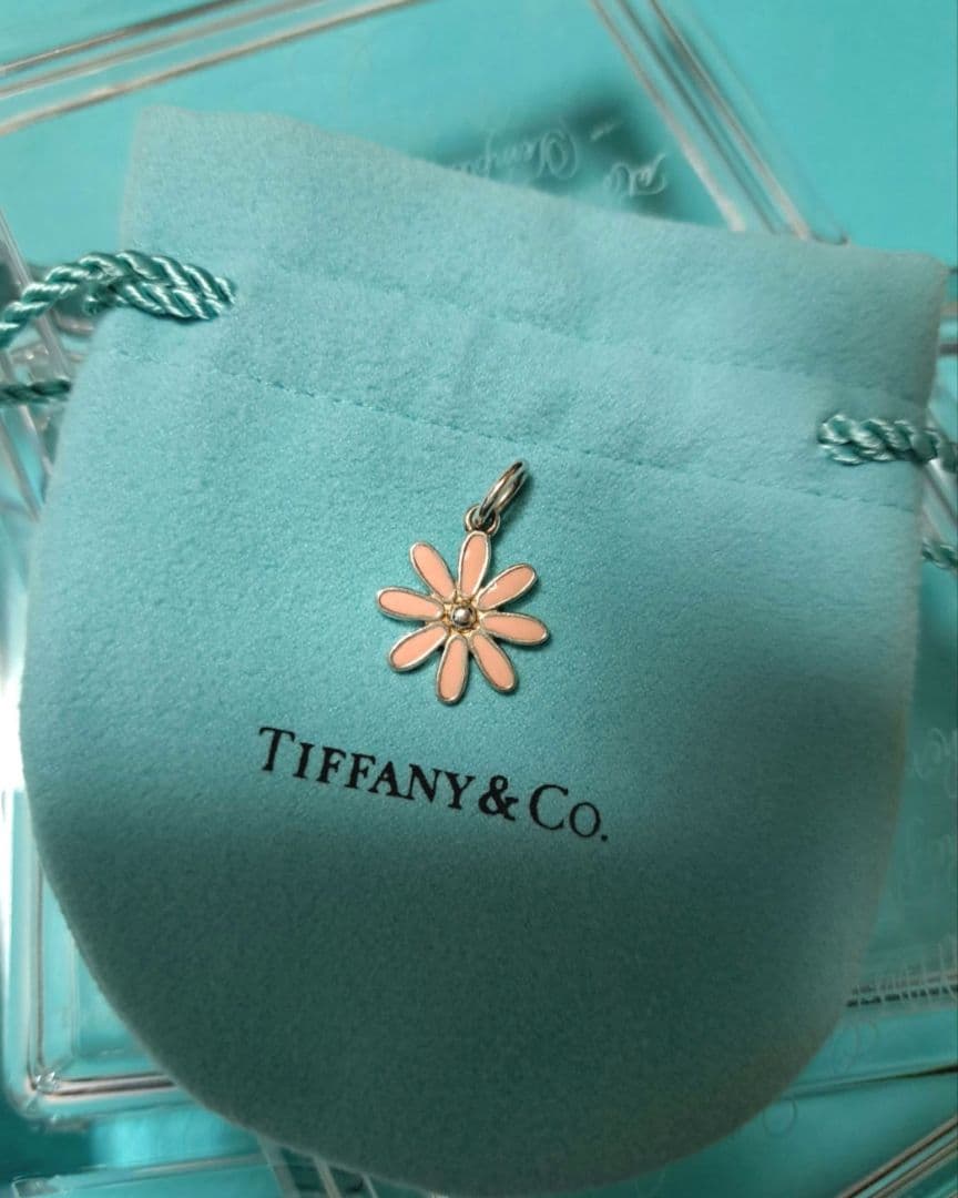 ティファニー ピンク エナメル デイジー フラワー チャーム 激レア