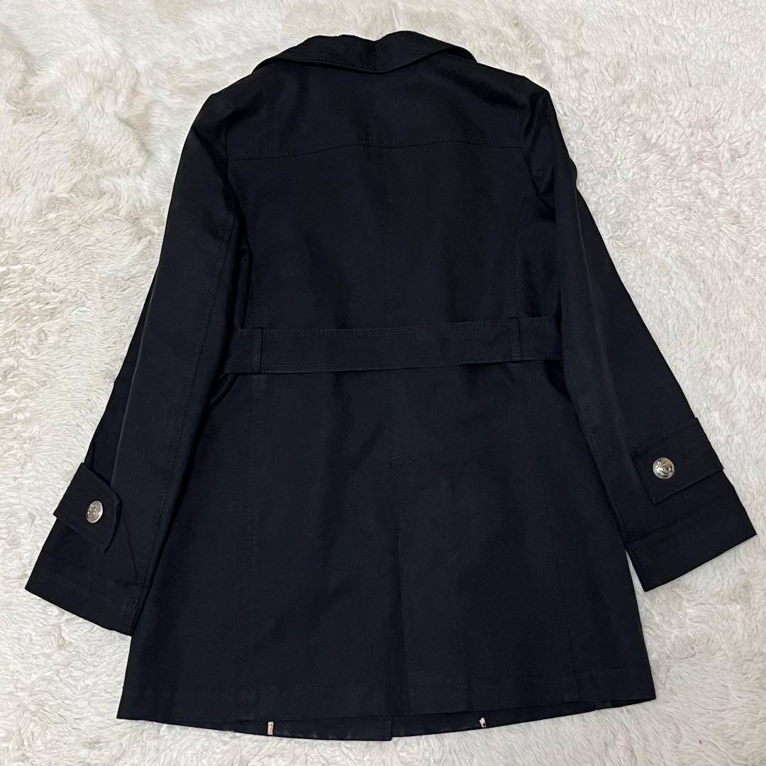 フェラガモ　ガンチーニ　銀ボタン　チェスター　ロングコート　ベルト　黒　ブラック