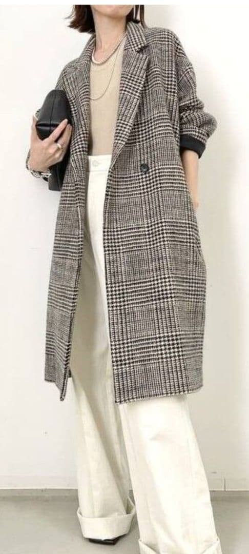 新品未使用　L'Appartement LISIERE CHECK W COAT