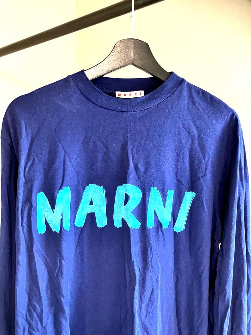 【美品】MARNIロゴ 長袖Tシャツ　マルニ