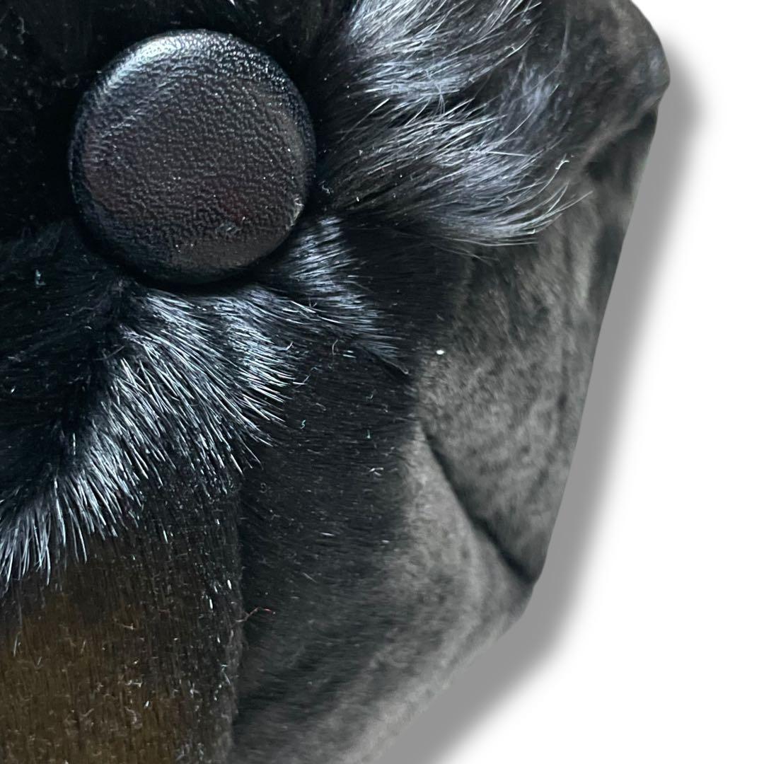 定価27,500円 ブラックサイン ホースレザー ハラコ ベレー帽 sizeM