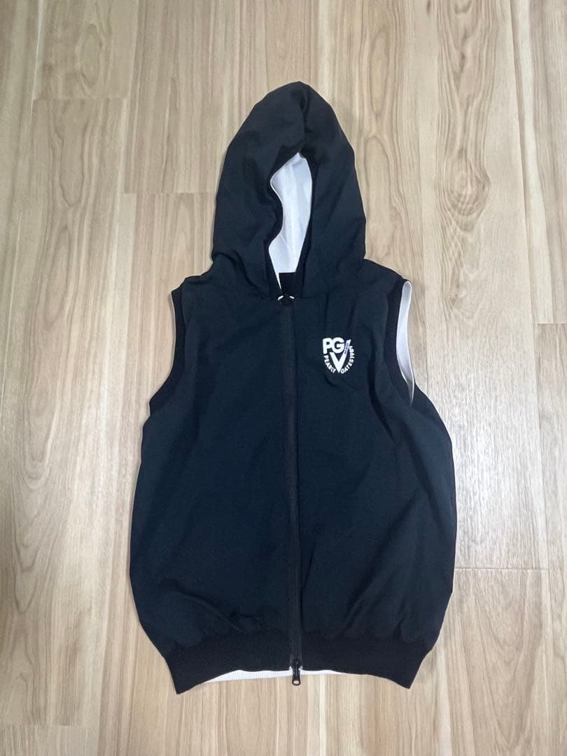 PG フード付きリバーシブルベスト 1989 ホワイト ブラック