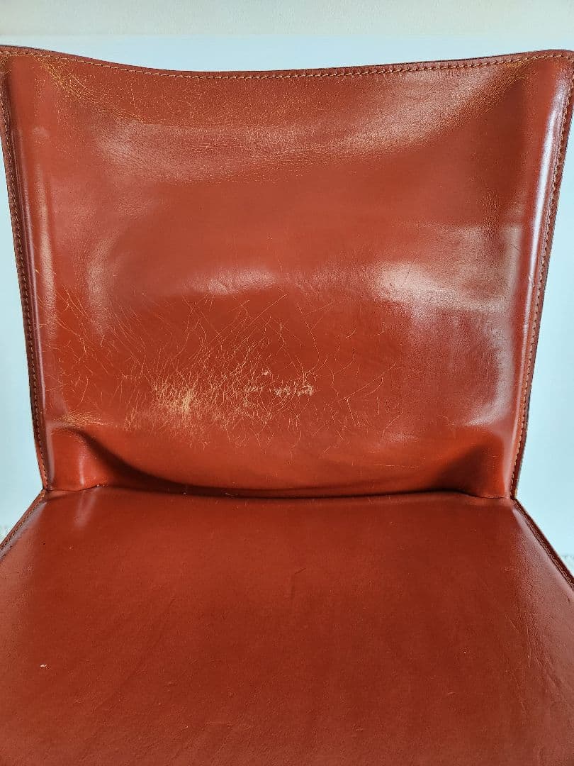 Cassina 412 CAB カッシーナ キャブチェア ダイニングチェア 赤茶