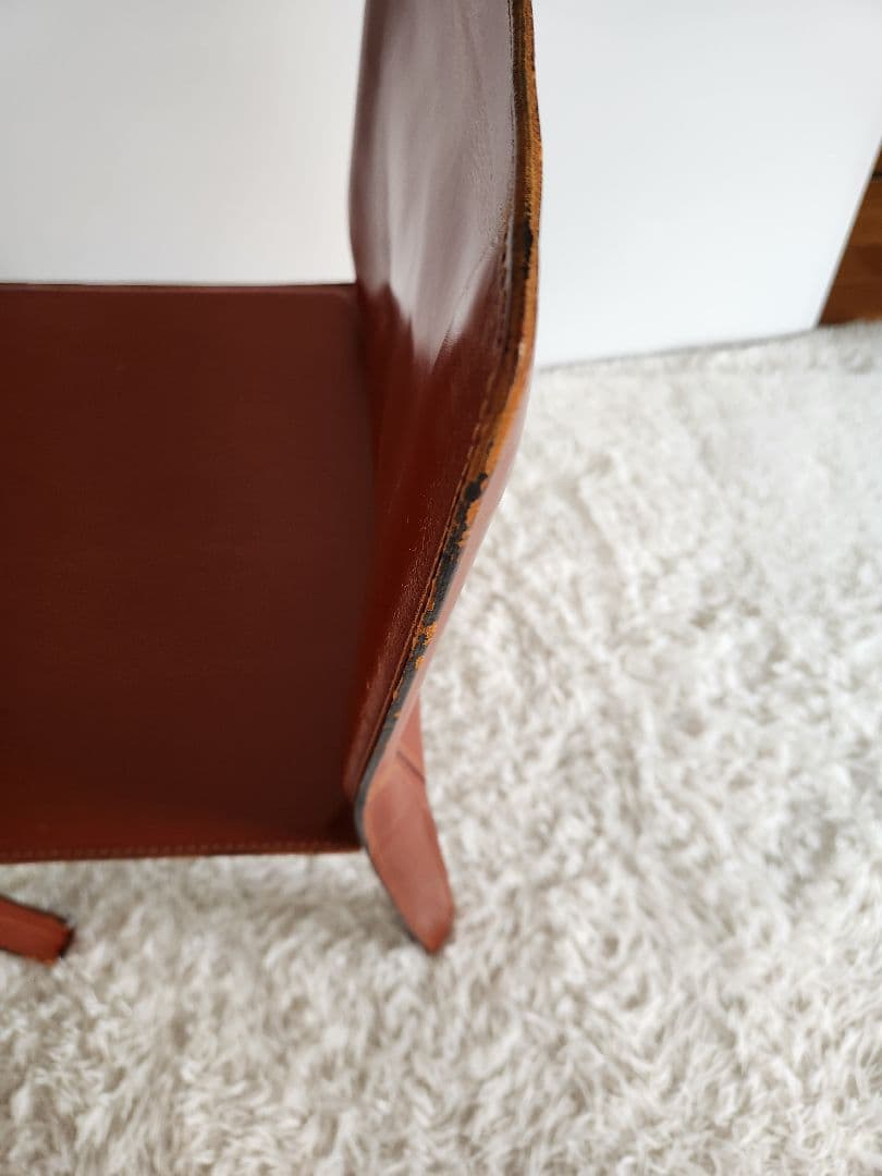 Cassina 412 CAB カッシーナ キャブチェア ダイニングチェア 赤茶