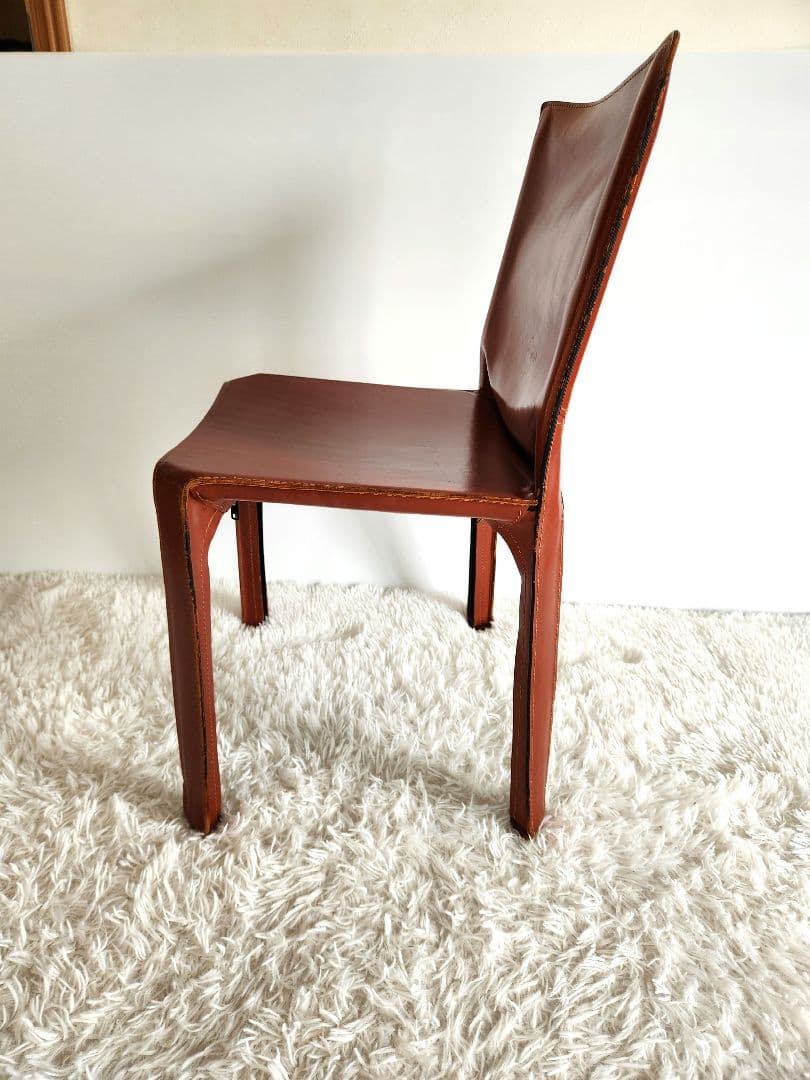 Cassina 412 CAB カッシーナ キャブチェア ダイニングチェア 赤茶