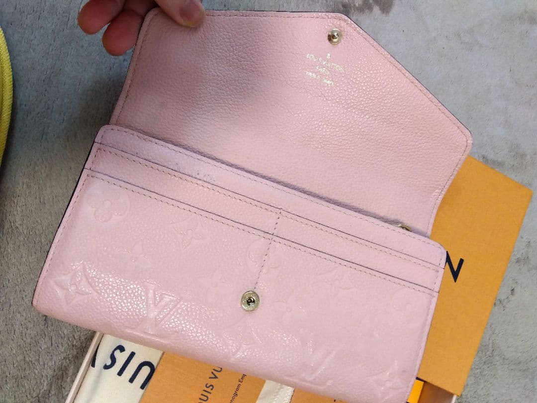 ヴィトン アンプラント ポルトフォイユ 長財布 ピンク