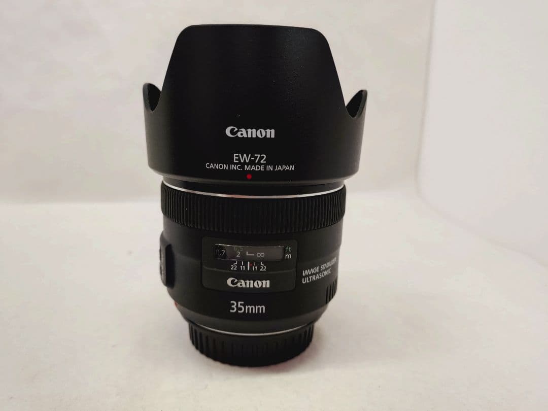 Canon EF35mmF2 IS USM 単焦点レンズ EW-72付き