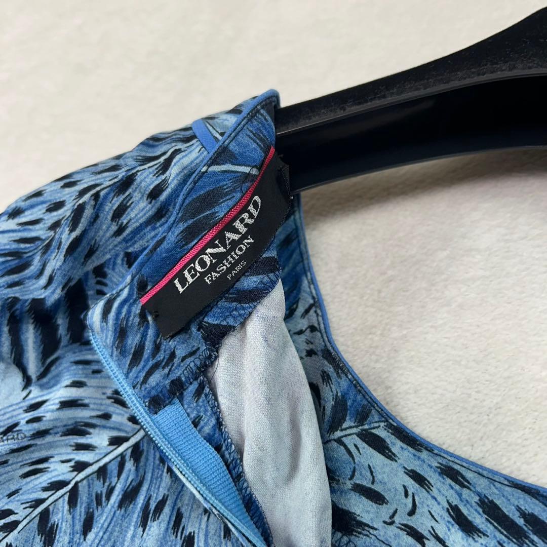 J707 美品 XL レオナール カンカン素材 カットソー レディース