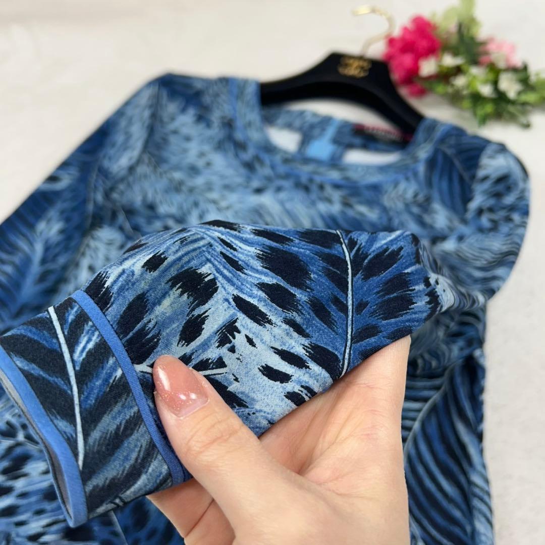 J707 美品 XL レオナール カンカン素材 カットソー レディース