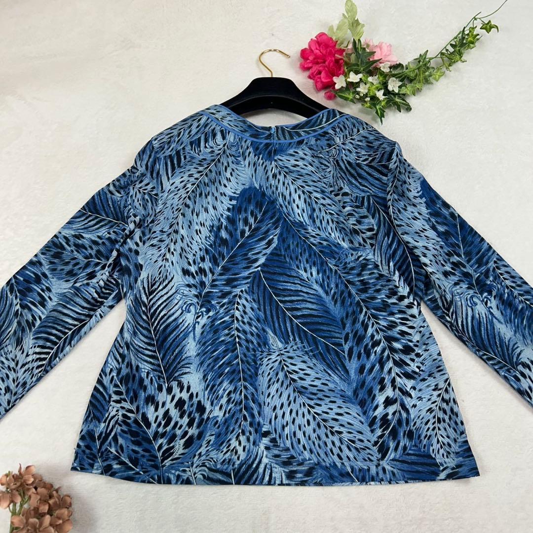 J707 美品 XL レオナール カンカン素材 カットソー レディース