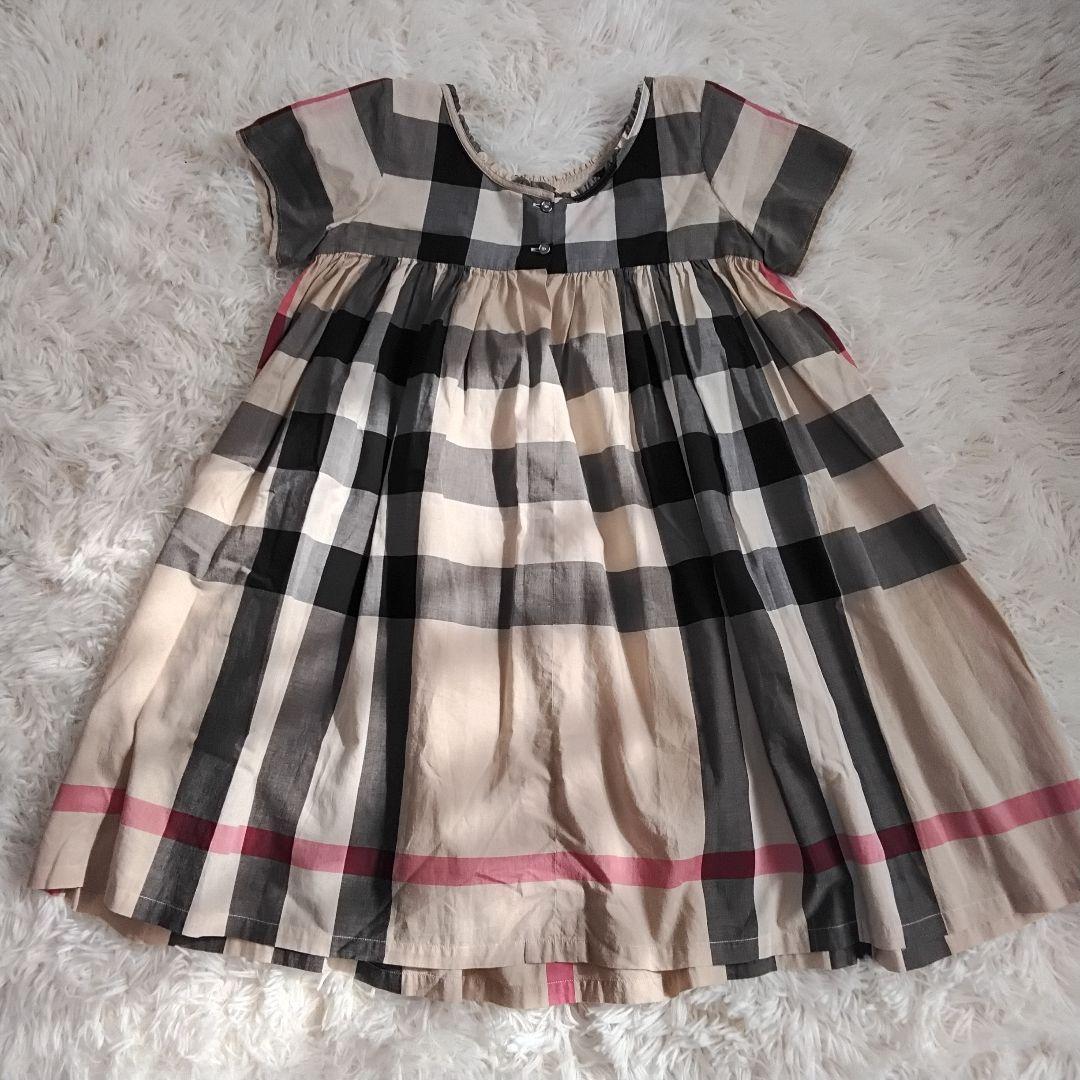【バーバリーロンドン】１4０ ノバチェック メガチェック ロングワンピース
