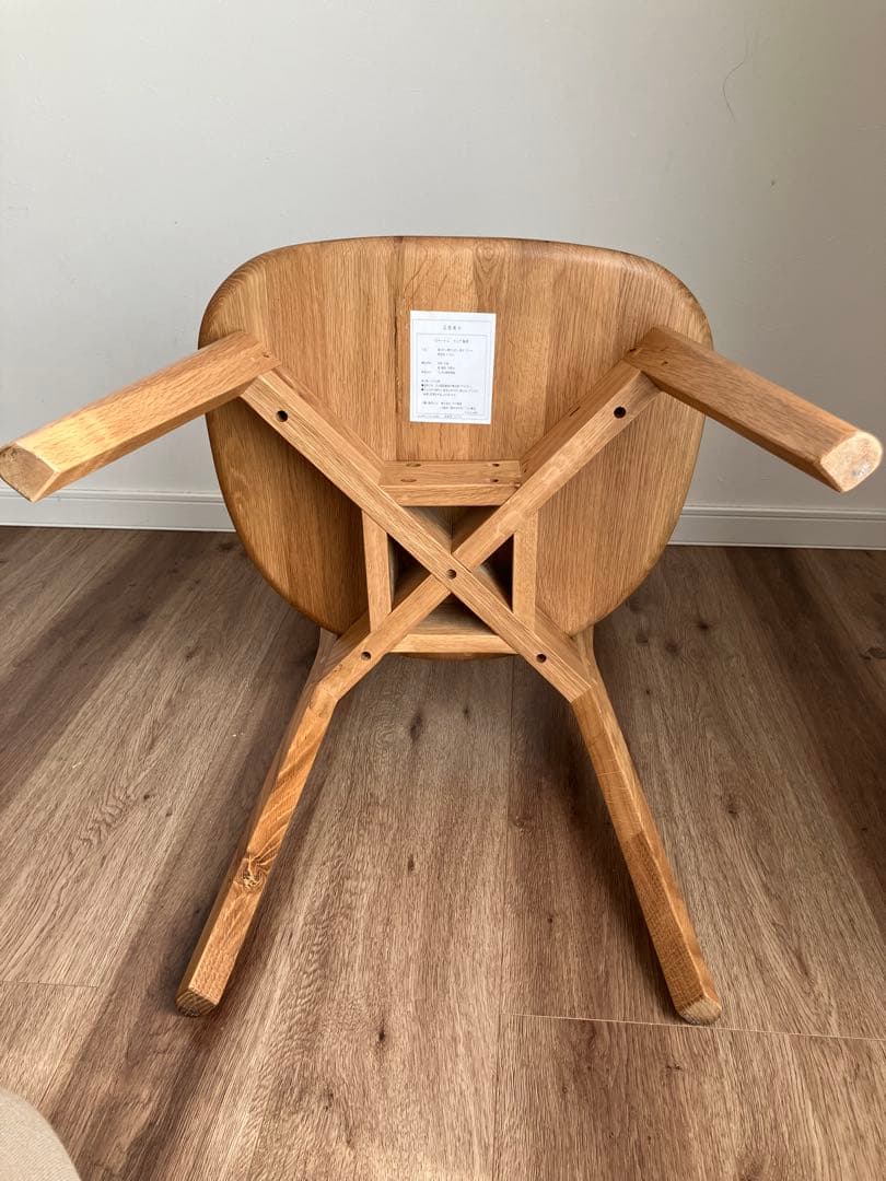 【チンネン様】大川家具　ダイニングチェア1脚　③