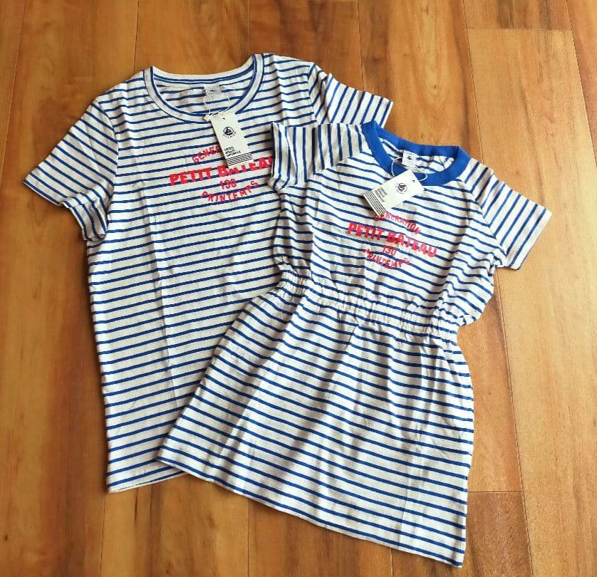 新品未使用＊プチバトー親子お揃い＊レディースS　6ansワンピース