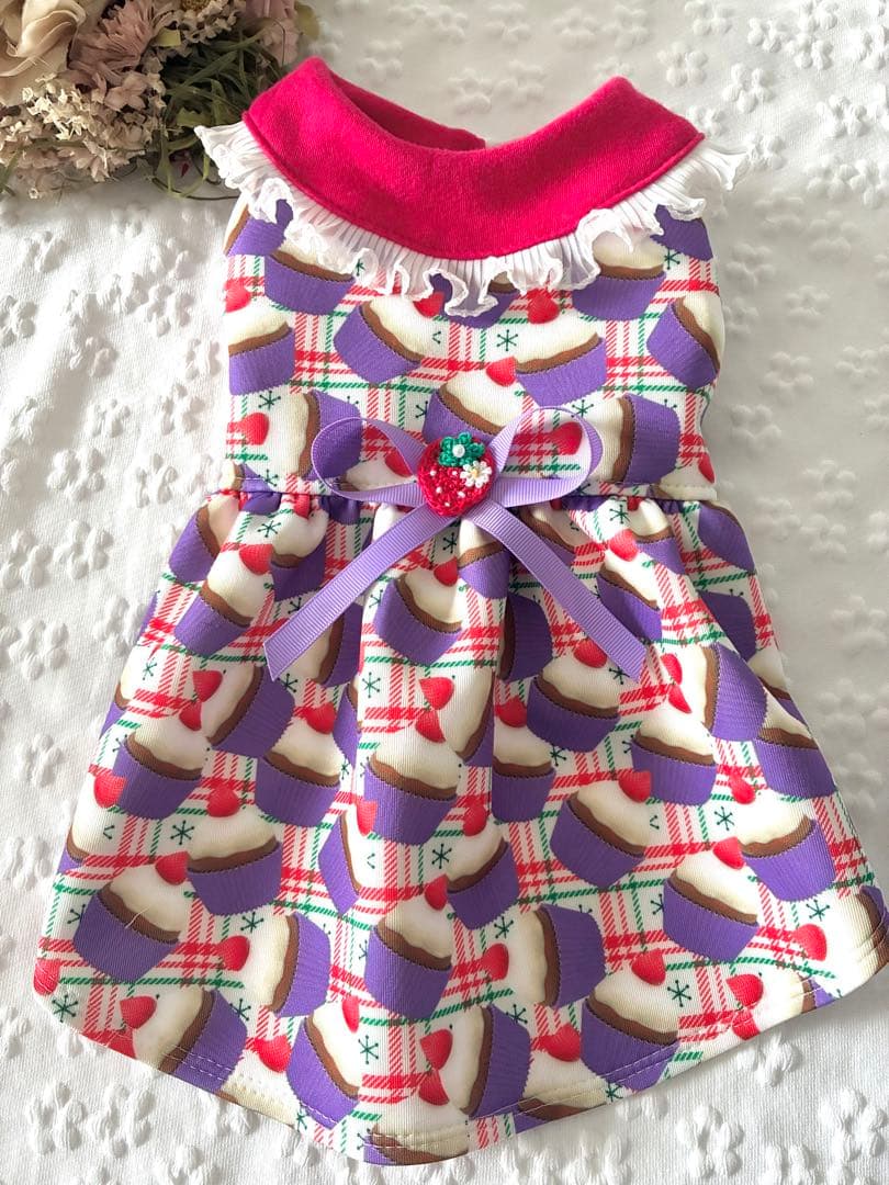 犬服ハンドメイドワンピース　あおば様