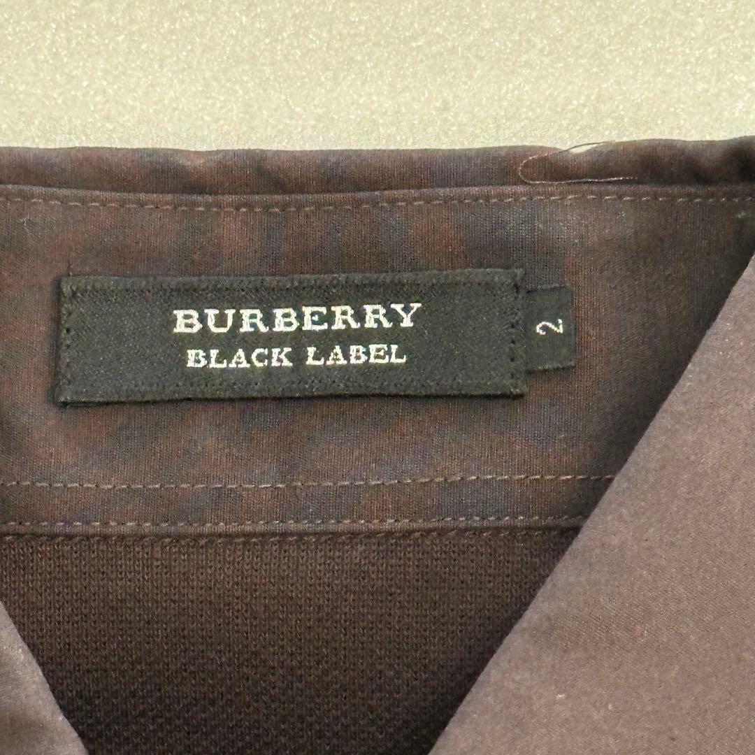 【未使用品】BURBERRY BLACK LABELコットンブラウン ポロシャツ