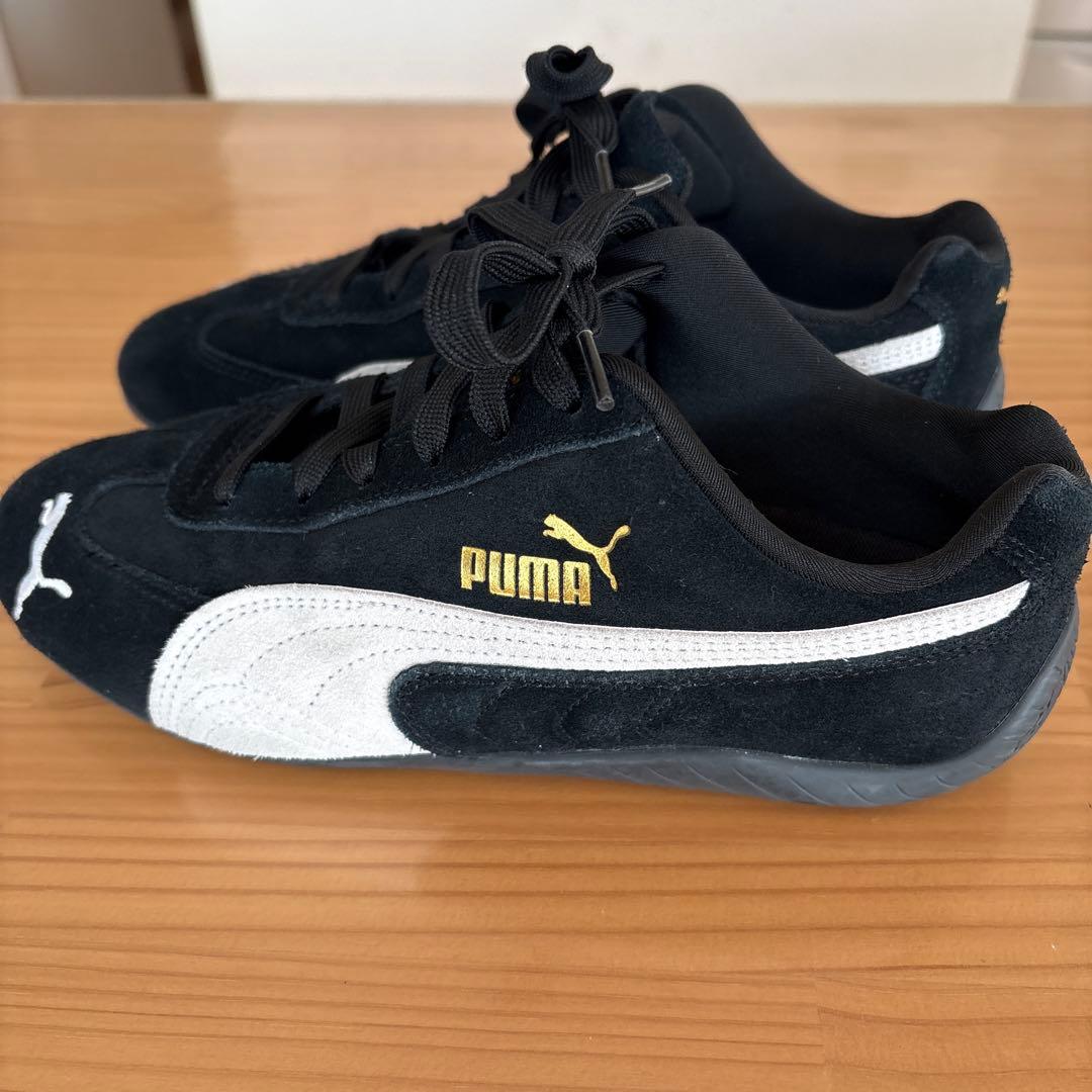Puma ブラック スエード シューズ スピードキャット　24センチ