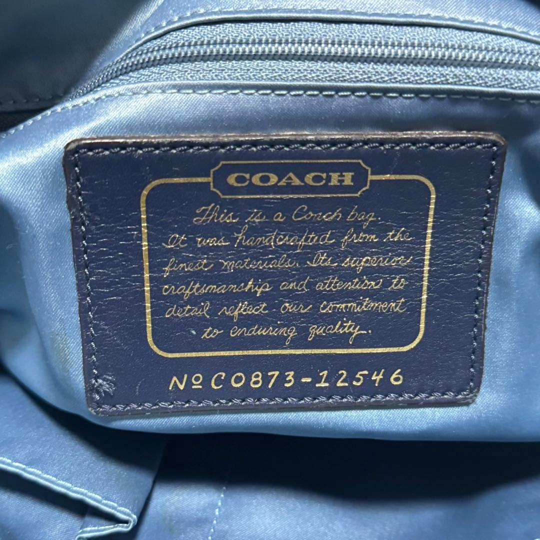 バッグ Coach Denim Signature Tote Bag