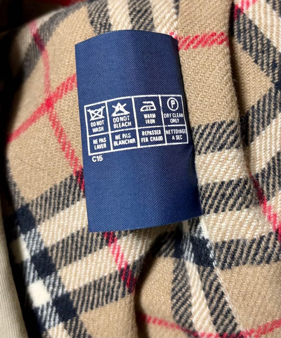 バーバリーダブルトレンチコート ウールライナー付7号サイズ