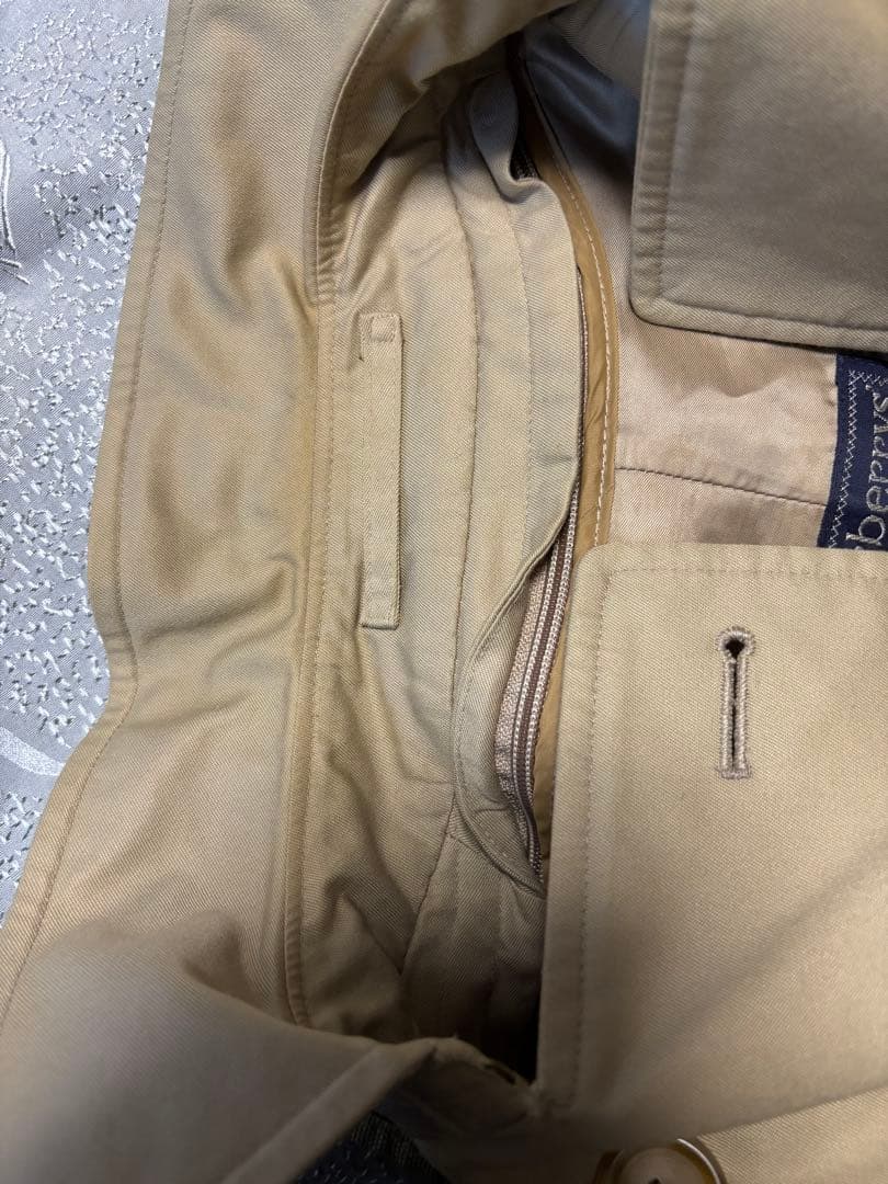 バーバリーダブルトレンチコート ウールライナー付7号サイズ